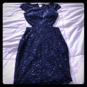 Navy blue cocktail dress